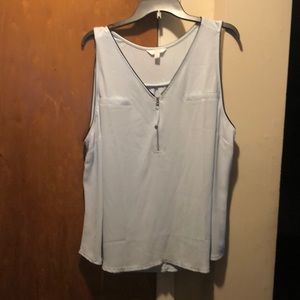 Candie’s light blue tank top with black trim - size 2X